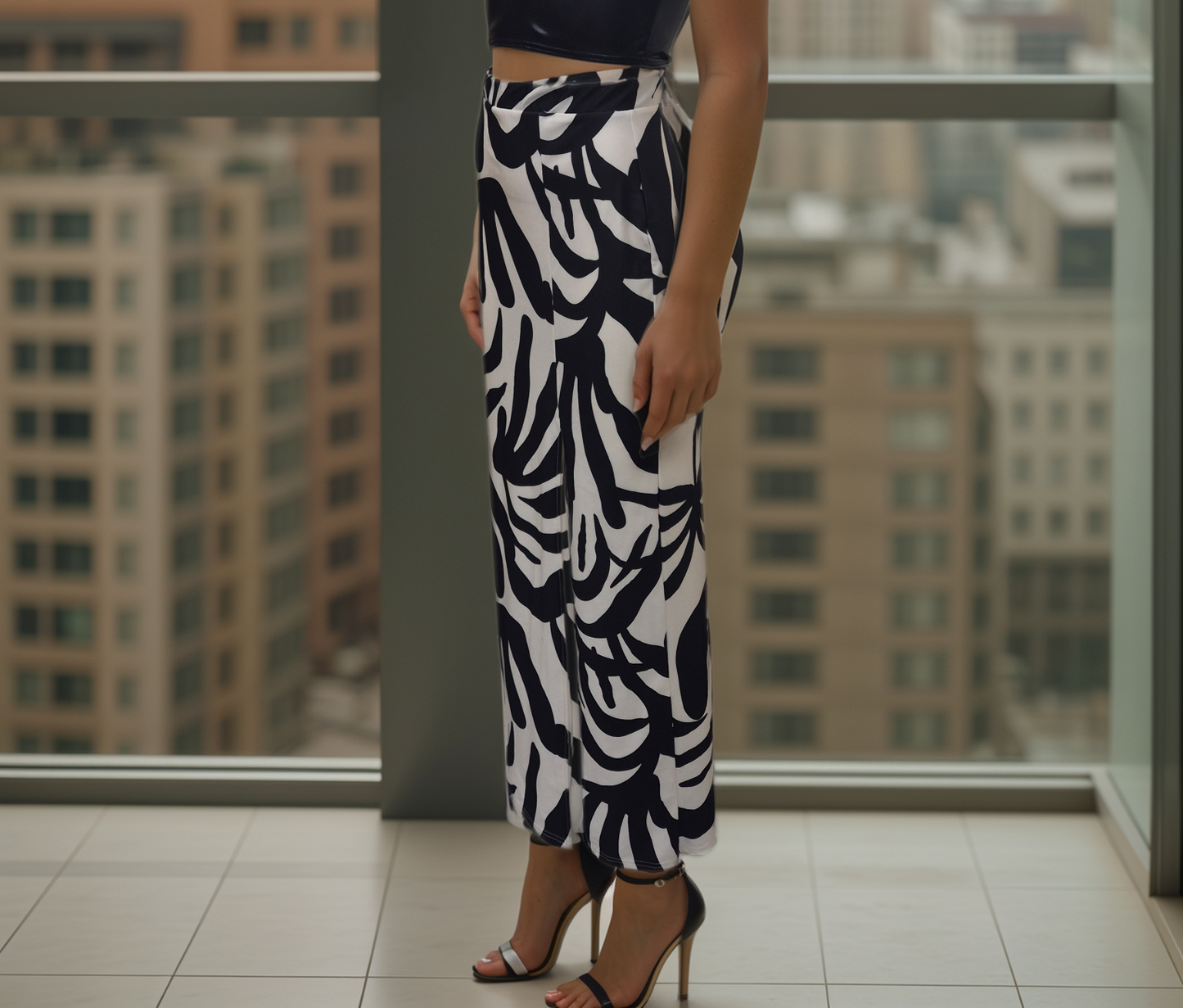 Women's Print Long Split Maxi Skirt