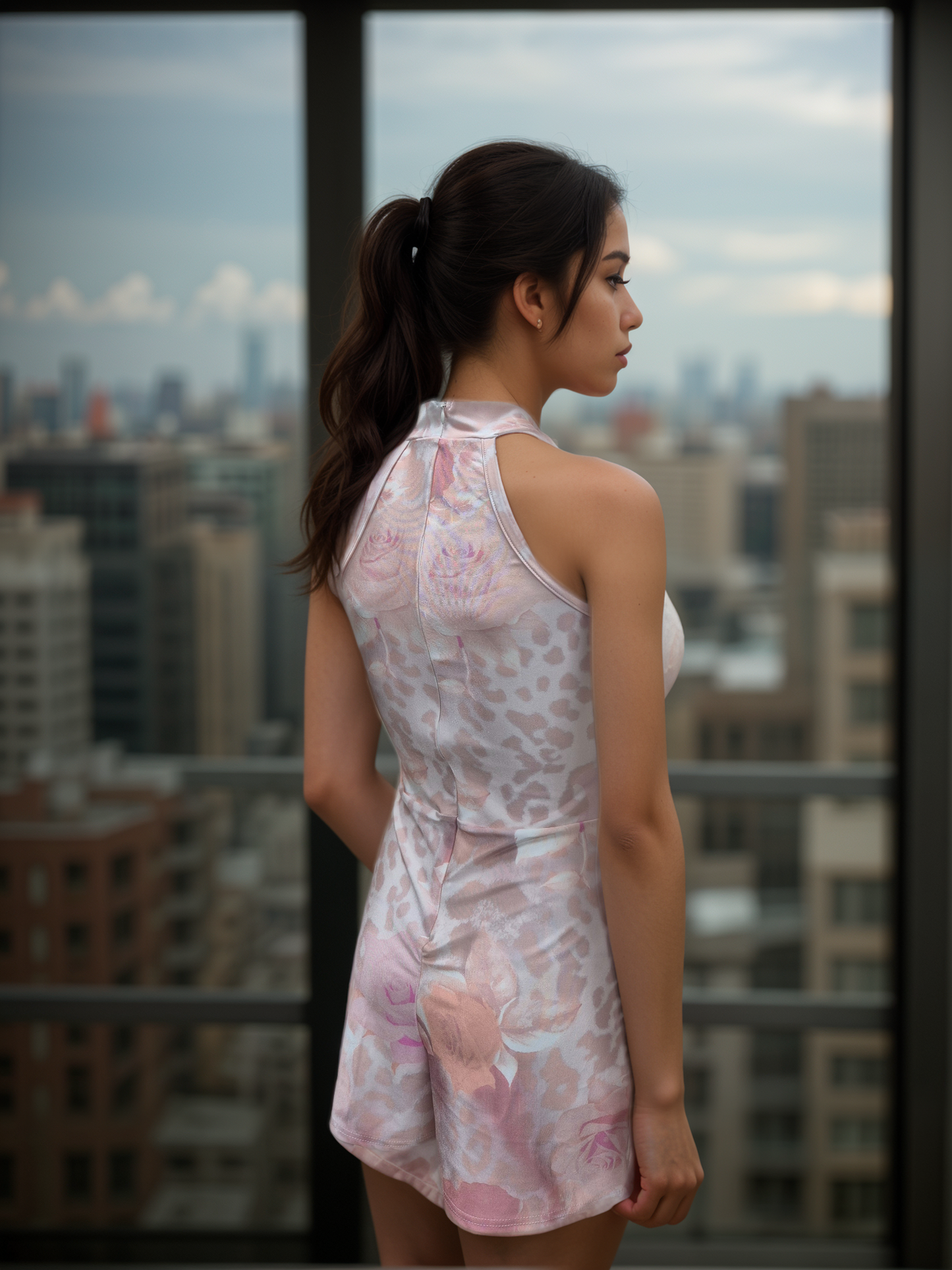 Women's Woven Halter neck Short Playsuits